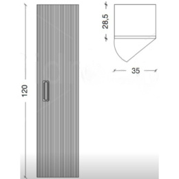 Armadi Art Vallessi Avantgarde 845-BG Пенал Linea черный+золото без ножек_Комплект