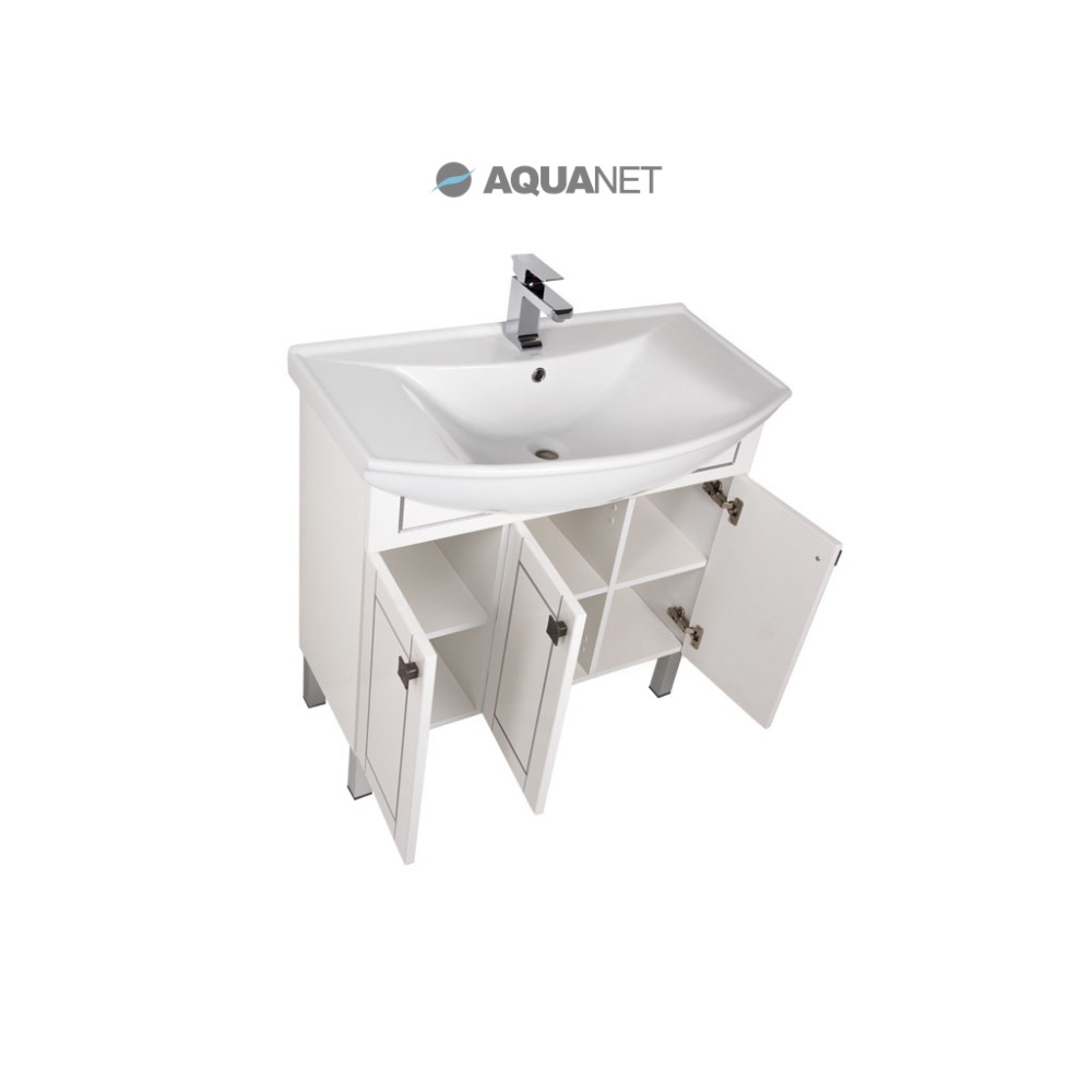 Мебель для ванной Aquanet Честер 85 белый/серебро