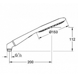 Grohe Rainshower Icon 27639000 Душ ручной, 2 вида струи