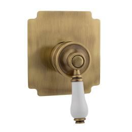 Фото Migliore Ermitage 18614 Смеситель скрытого монтажа, ручка белая, бронза