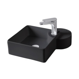 Фото Раковина накладная ArtCeram Cartesio (CAL003 17 00) черный матовый