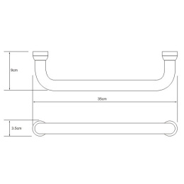 Фото Поручень для ванны WasserKRAFT 1066, 35 см