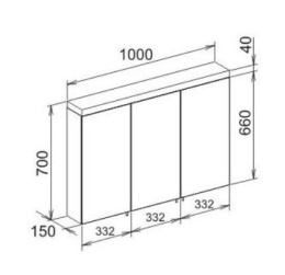 Фото Зеркальный шкаф Keuco Royal Reflex 24204171301, алюминий
