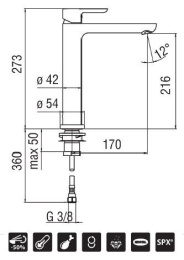 Фото Nobili ABC AB87713CR Смеситель для кухни (хром)