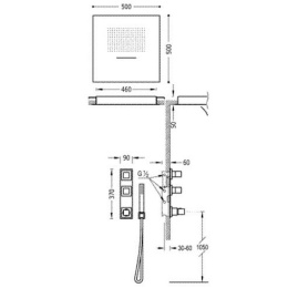 Душевая система Tres Slim (20286602) хром