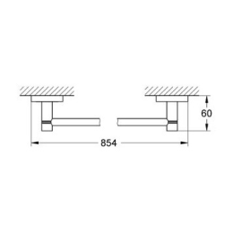 Grohe Essentials 40386001 Держатель полотенца, широкий