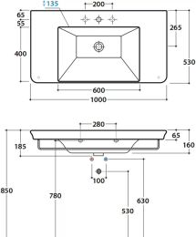 Фото Раковина Globo Relais (RE100.BI) белый
