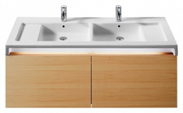 Фото Раковина двойная 130 см Roca Stratum (327630000) белый