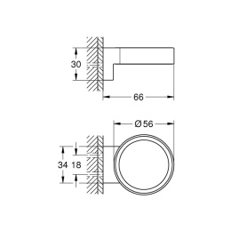Держатель для стакана или мыльницы Grohe Selection 41027GL0, золото глянец