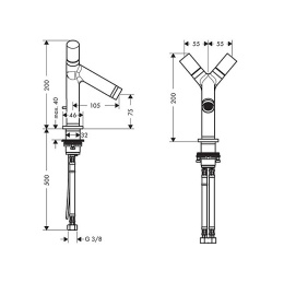 Фото AXOR Starck 10030330 Смеситель для раковины (полированный черный хром)