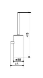 Фото Ершик для унитаза Keuco Collection Moll 12769010101, хром
