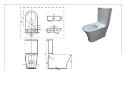 Фото Чаша унитаза Bravat Pura (CX21214UW-P-RUS)