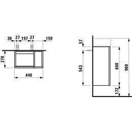 Тумба под раковину Laufen Kartell by Laufen 4.0751.7.033.640.1