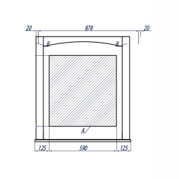 Зеркало  Акватон Жерона 85 1A158702GEM20 Белое серебро