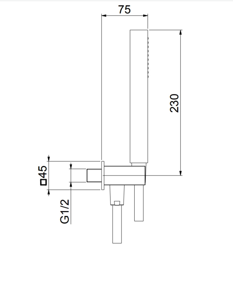 Фото Душевой гарнитур Fiore Kube (30NN8785) черный