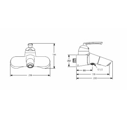 Ideal Standard Ceramix Life A3710AA Смеситель для ванны