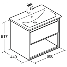 Фото Тумба для раковины 60 см Ideal Standard CONNECT AIR E0826VY