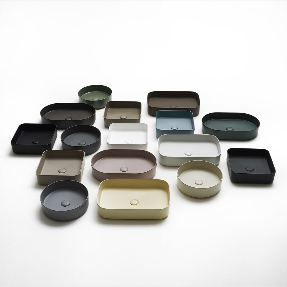 Ceramica CIELO Shui Comfort SHCOLAQ40 N - Раковина накладная на столешницу 40 * 40 см (чёрный глянце