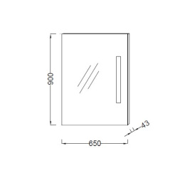 Фото Зеркало Jacob Delafon Pacific 70 см, EB1171-NF, с подсветкой