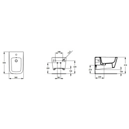 Биде Ideal Standard Simply U J469401 подвесное