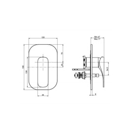 Смеситель для ванны F3729X2BS FIMA Carlo Frattini QUAD