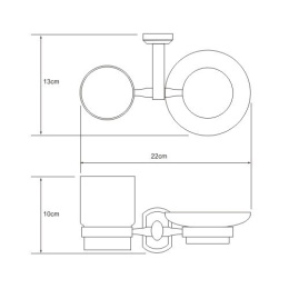 Держатель стакана и мыльницы WasserKRAFT Oder 3026