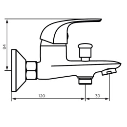 Dorff D1101000 Stark cмеситель для ванны и  душа