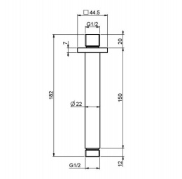 Душевой кронштейн 150 мм F2585CR FIMA Carlo Frattini