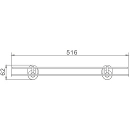 Полка стеклянная 1-ярусная Haiba HB1607-1