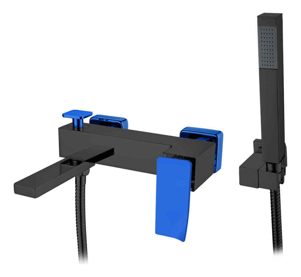 Фото Смеситель для ванны Boheme Q (143-BUW.2) черный