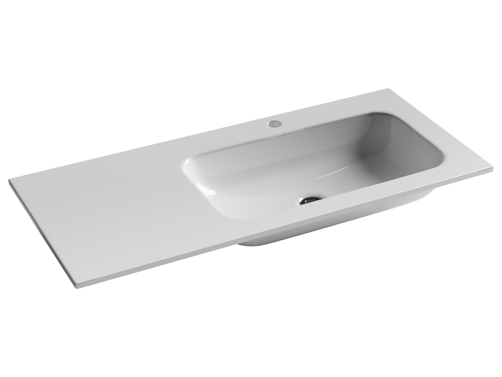 Умывальник накладной Ceramica Nova Element CN7015 прямоугольный 1010*457*137мм, чаша справа