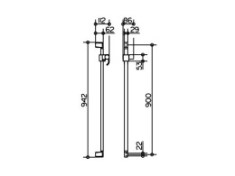 Фото Штанга для душа Keuco Collection Moll 52785010900, хром