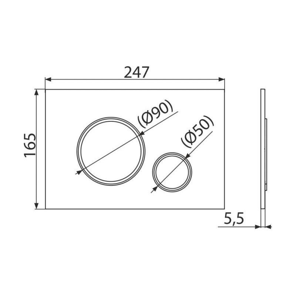 Клавиша смыва AlcaPlast (M770) белый