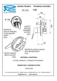 Фото Смеситель Remer для ванны встраиваемый RR T09