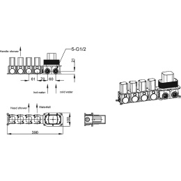 Душевая система Boheme Zodiac 132-NB Никель брашированный