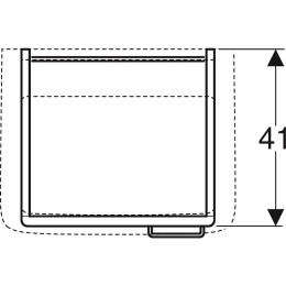 Тумба под раковину Geberit Renova Plan 879150000, 48,5 см, цвет белый глянцевый