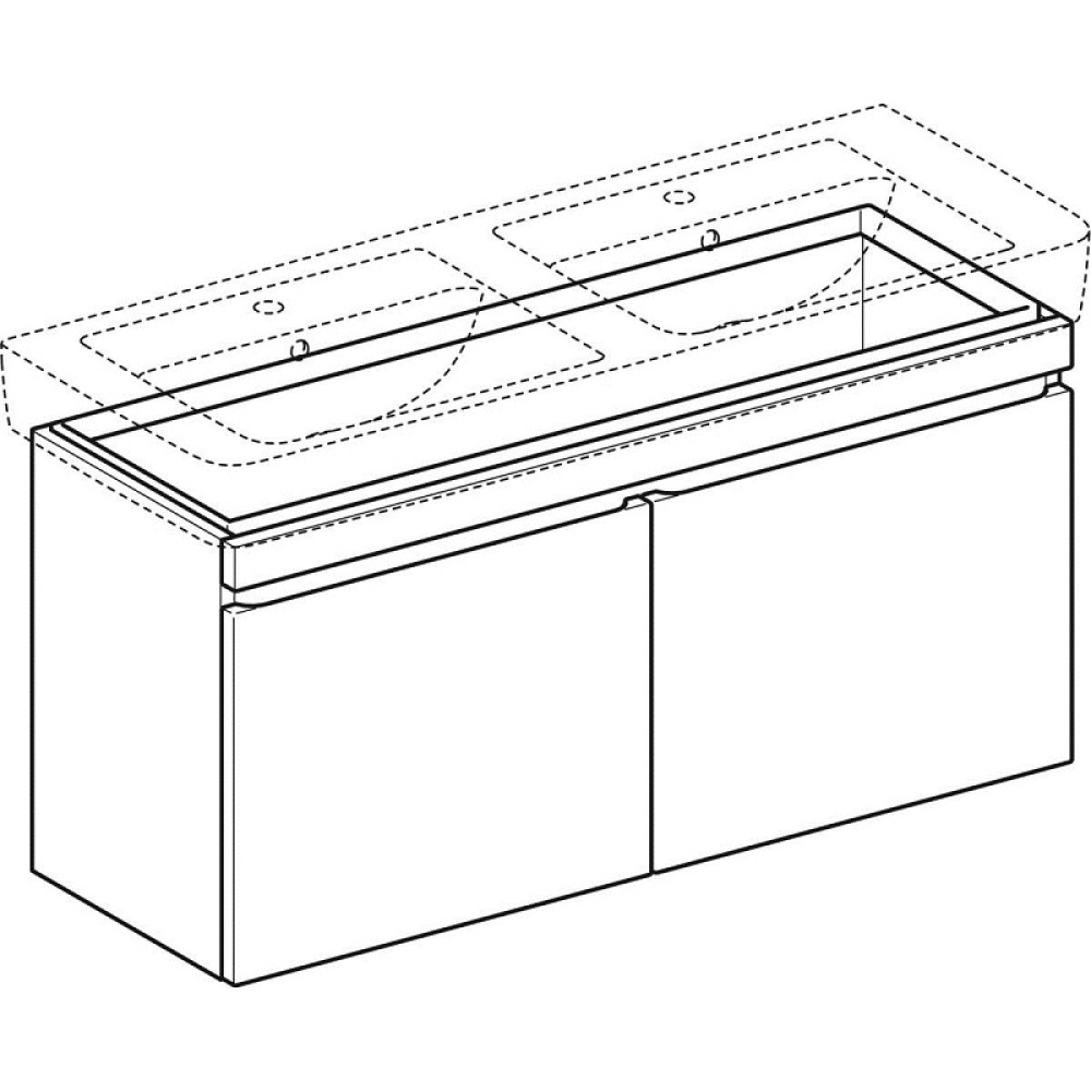 Geberit Renova Plan 869130000 Тумба для раковины, с ящиками выдвижными