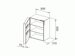 Фото Нижний шкаф петли слева Keuco Edition 300 30331212101