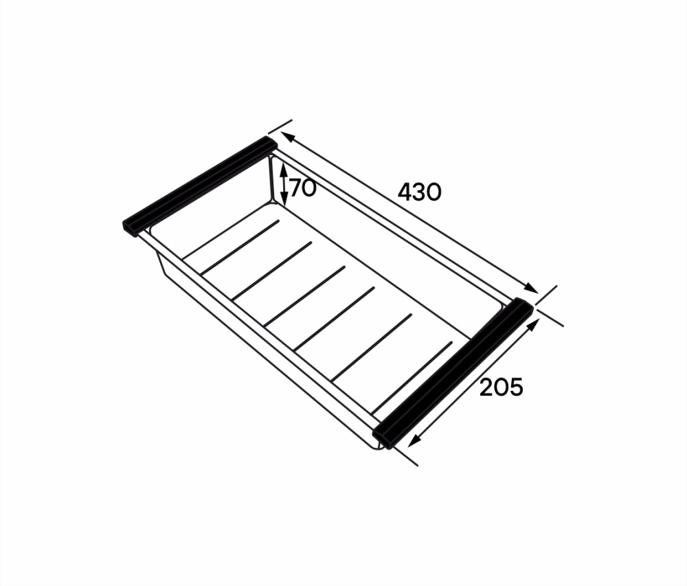 Коландер Paulmark Advance (A430-BS) брашированная нержавеющая сталь