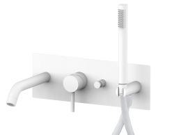 Смеситель для ванны Paffoni LIGHT (LIG001BO) Белый матовый