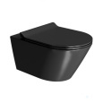 Унитаз подвесной GSI Kube X 550 941526 безободковый Swirlflush, чёрный матовый