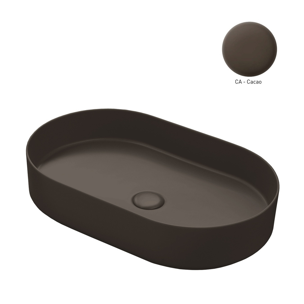 Ceramica CIELO Shui Comfort SHCOLAO60 CA - Раковина накладная на столешницу 60*38 см (Cacao)