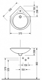 Фото Раковина подвесная Serel O433