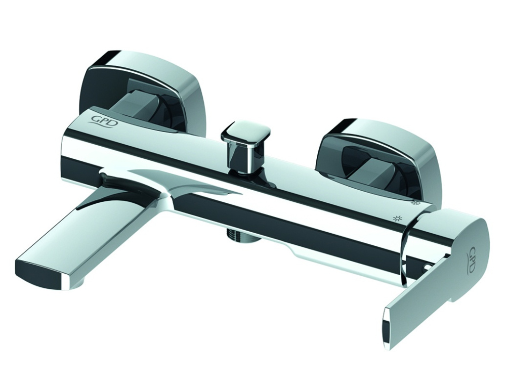 Фото Смеситель GPD Pedra MBB160, для ванны и душа, хром