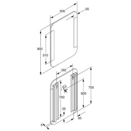 Зеркало с подсветкой Kludi Plus (49SP243)