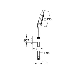 Душевой гарнитур Grohe Rainshower (26589LS0) хром, белый