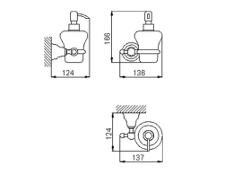 Дозатор жидкого мыла Cisal Croisette 4024.01H.BA