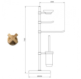 Полотенцедержатель Nicolazzi Accessori bagno Classici 1496BBZ