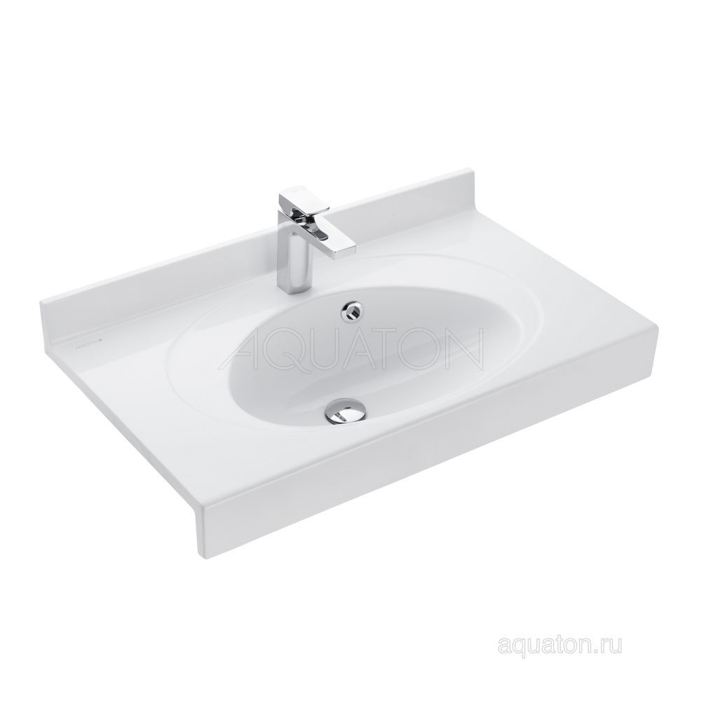 Фото Раковина Aquaton Отель 3/80 белая с навесами 1A70063NOT010