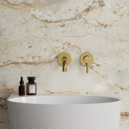 Omnires Y brushed gold Y1215HGLB Смеситель для умывальника скрытого монтажа (брашированное золото)